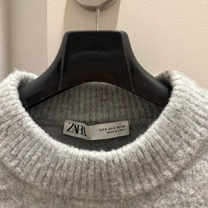 [BUNJANG] ZARA Gray Crop Knit Sweater / 자라 크롭 회색 니트