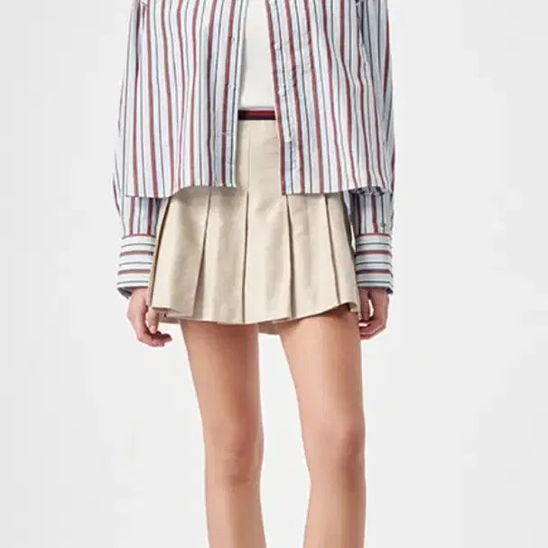 [BUNJANG] Tommy Hilfiger Global Stripe Pleated Mini Skirt / 타미힐피거 글로벌 스트라이프 플리츠드 미니 스커트 (새상품)