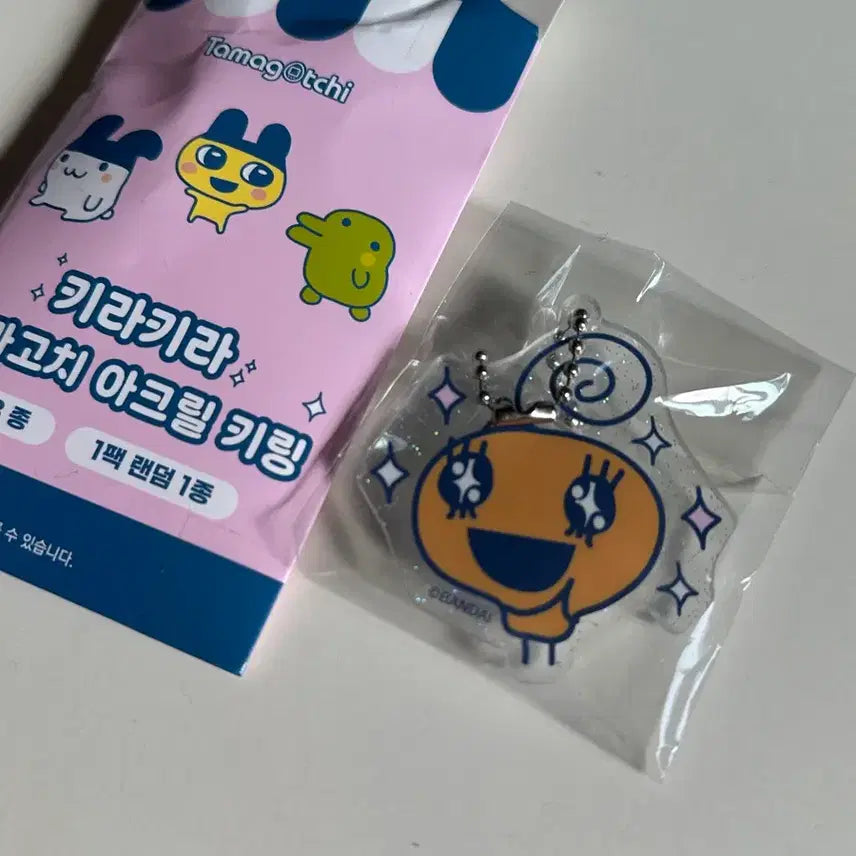 [BUNJANG] Tamagotchi Memetchi Acrylic Keyring / 다마고치 메메치 키라키라 아크릴 키링