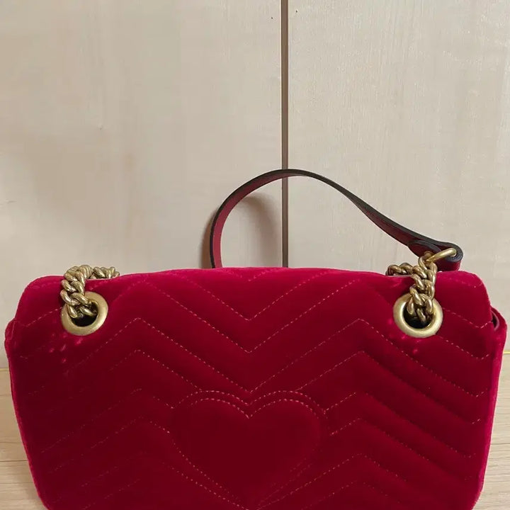 [BUNJANG] Gucci GG Marmont Matelasse Velvet Shoulder Bag / 정품 구찌 GG 마몽 마틀라세 벨벳 숄더백 라지