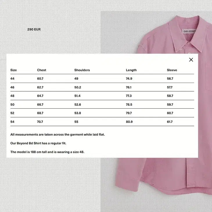 [BUNJANG] Our Legacy Beyond Duchess Pink Poplin Shirt / 아워레가시 비욘드 더치스 핑크 포플린 셔츠 48(M) 사이즈 판매합니다.