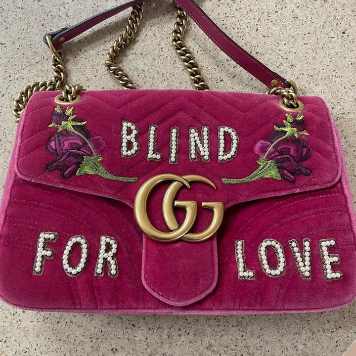 [BUNJANG] Gucci GG Marmont Blind for Love Large Shoulder Bag / 정품 한정판 구찌 gg 마몽라인 blind for love 라지