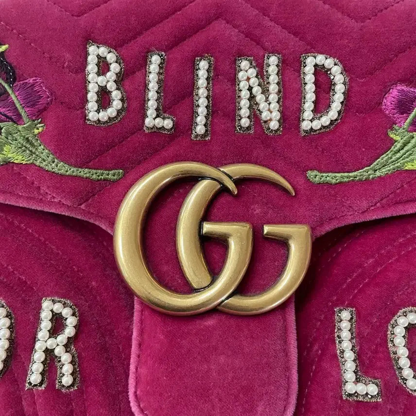 [BUNJANG] Gucci GG Marmont Blind for Love Large Shoulder Bag / 정품 한정판 구찌 gg 마몽라인 blind for love 라지