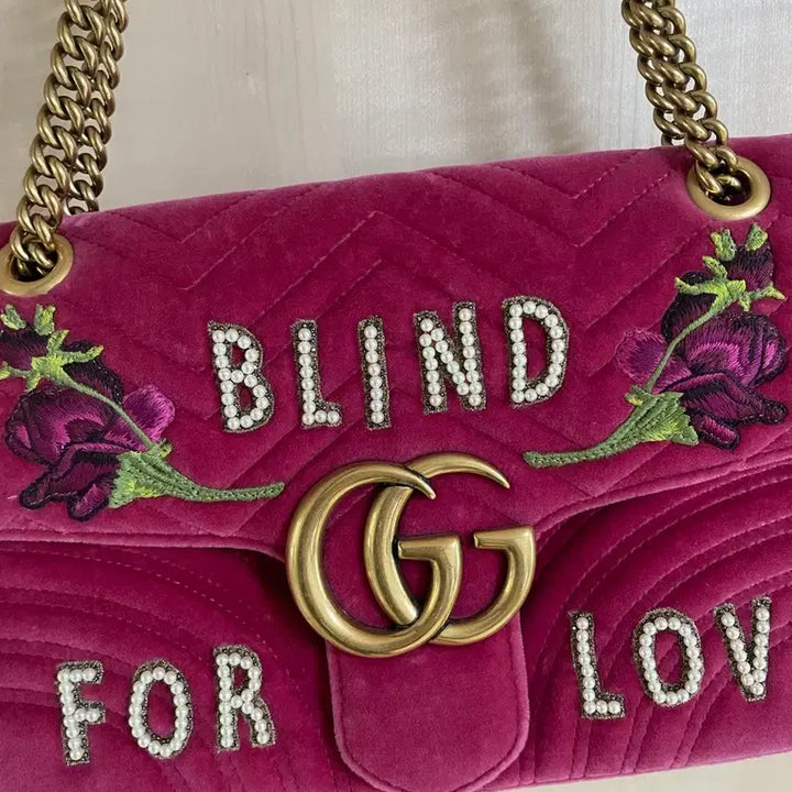 [BUNJANG] Gucci GG Marmont Blind for Love Large Shoulder Bag / 정품 한정판 구찌 gg 마몽라인 blind for love 라지