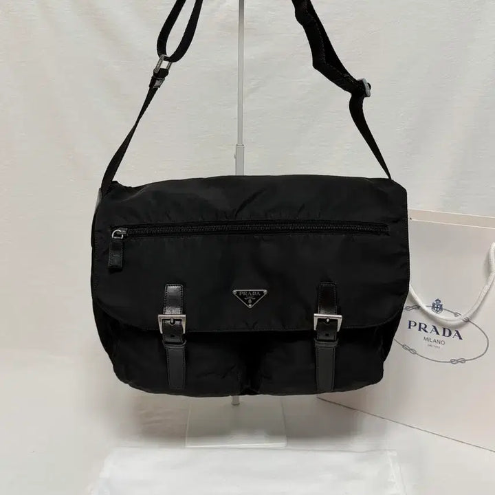 [BUNJANG] Prada Pocono Nylon Black Messenger Bag / 정품 프라다 포코노 나일론 블랙 메신저백 크로스백 숄더백