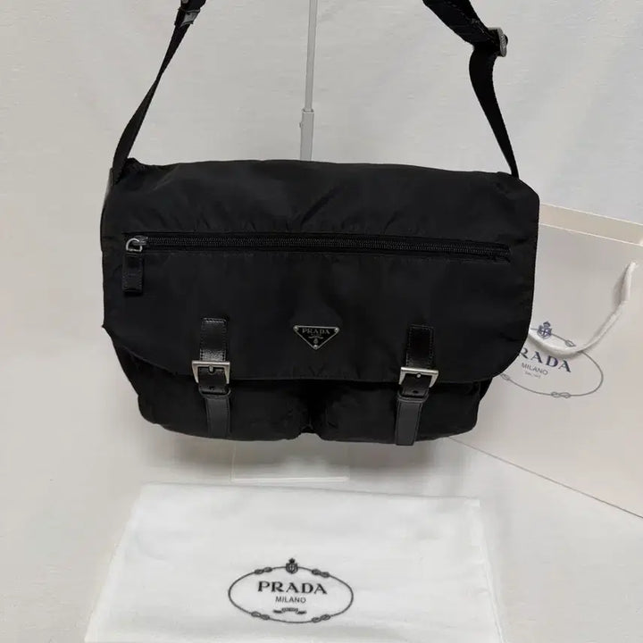 [BUNJANG] Prada Pocono Nylon Black Messenger Bag / 정품 프라다 포코노 나일론 블랙 메신저백 크로스백 숄더백