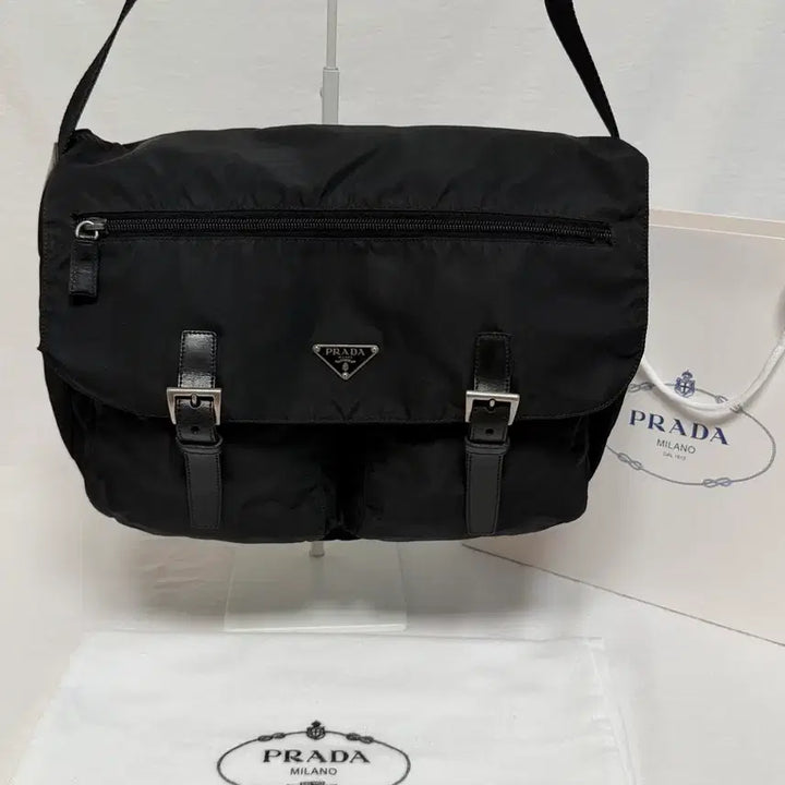 [BUNJANG] Prada Pocono Nylon Black Messenger Bag / 정품 프라다 포코노 나일론 블랙 메신저백 크로스백 숄더백