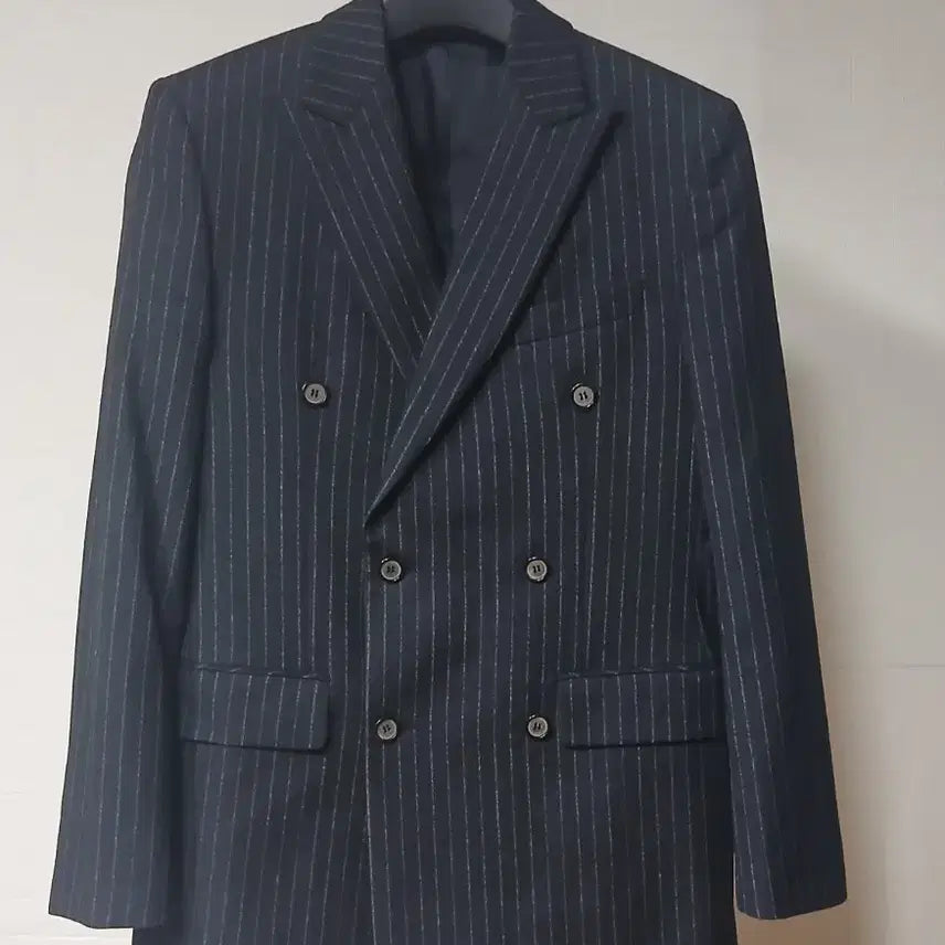 [BUNJANG] ZIOSONGZIO Double Breasted Striped Jacket - Men&