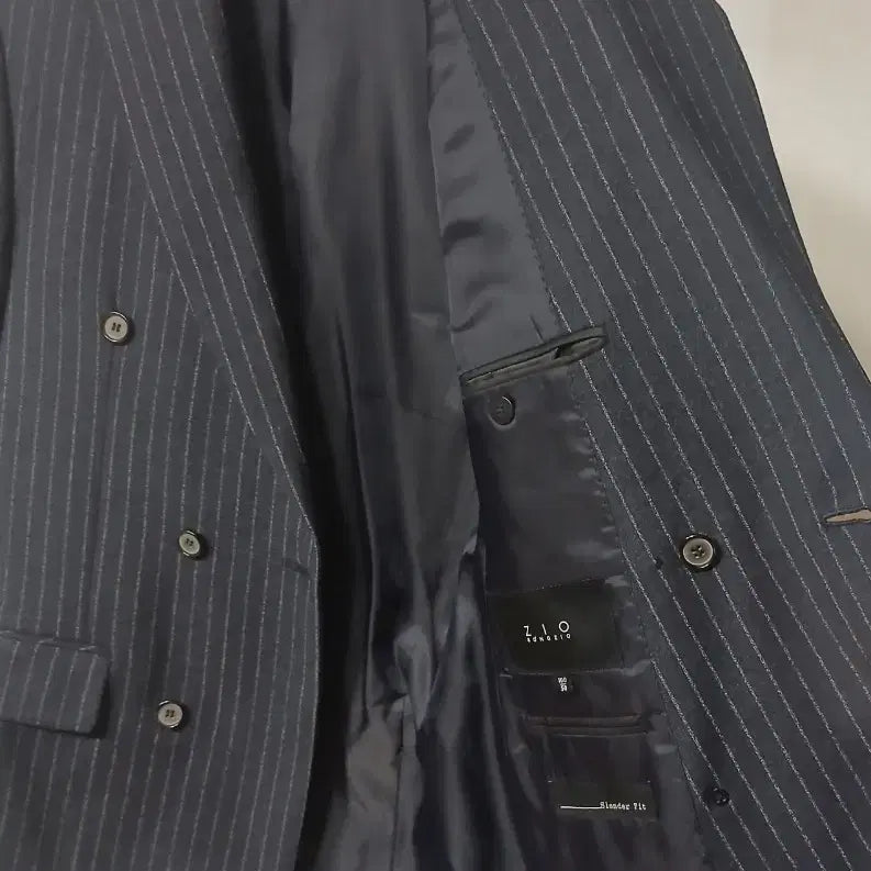 [BUNJANG] ZIOSONGZIO Double Breasted Striped Jacket - Men&