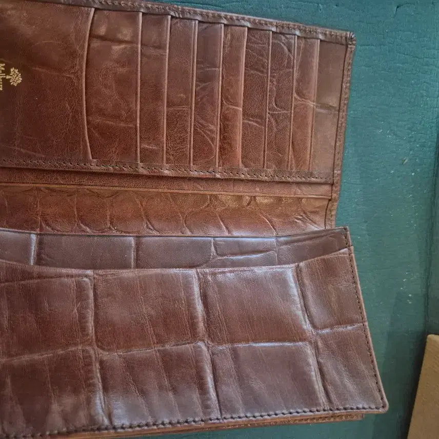 [BUNJANG] Mulberry Brown Croc Long Wallet / 멀버리 브라운 크로커 장지갑