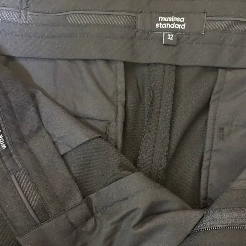 [BUNJANG] Musinsa Black Wide Slacks Pants 32 / 무신사 블랙 와이드 슬랙스 팬츠 32