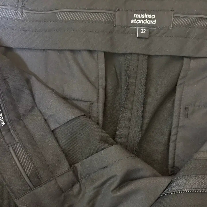 [BUNJANG] Musinsa Black Wide Slacks Pants 32 / 무신사 블랙 와이드 슬랙스 팬츠 32