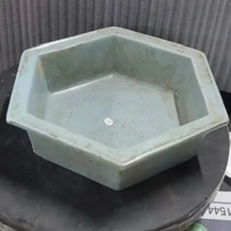[BUNJANG] Song Dynasty Huizong Imperial Mark Goryeo Celadon Hexagonal Large Dish / 송 휘종 어용 관지 여요 청자 육각 대반 수반 중국도자기 골동품 수집품