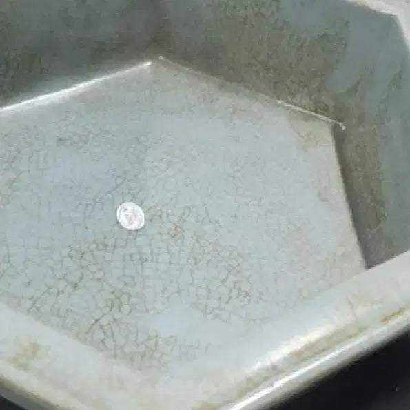 [BUNJANG] Song Dynasty Huizong Imperial Mark Goryeo Celadon Hexagonal Large Dish / 송 휘종 어용 관지 여요 청자 육각 대반 수반 중국도자기 골동품 수집품