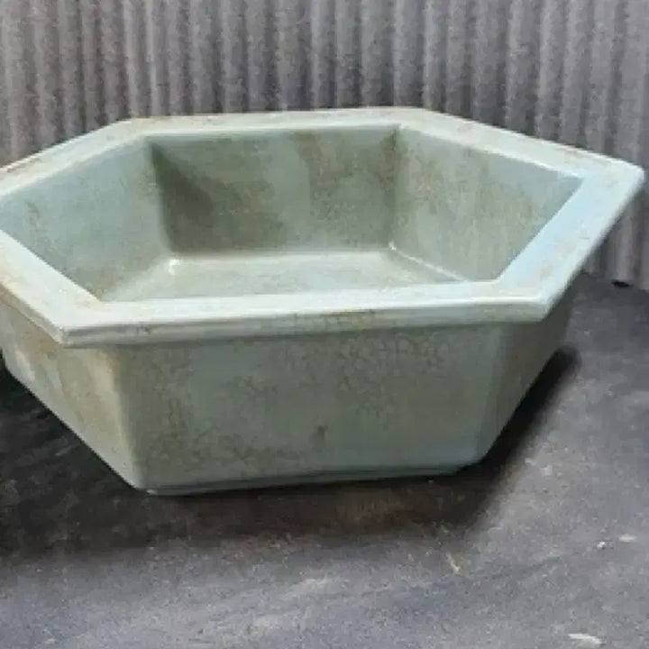 [BUNJANG] Song Dynasty Huizong Imperial Mark Goryeo Celadon Hexagonal Large Dish / 송 휘종 어용 관지 여요 청자 육각 대반 수반 중국도자기 골동품 수집품