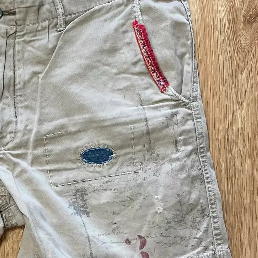 [BUNJANG] Polo Ralph Lauren Aztec Navajo Chino Shorts / 국내 유일 폴로 랄프로렌 아즈텍 나바호 빈티지 데미지 치노 쇼츠 반바지