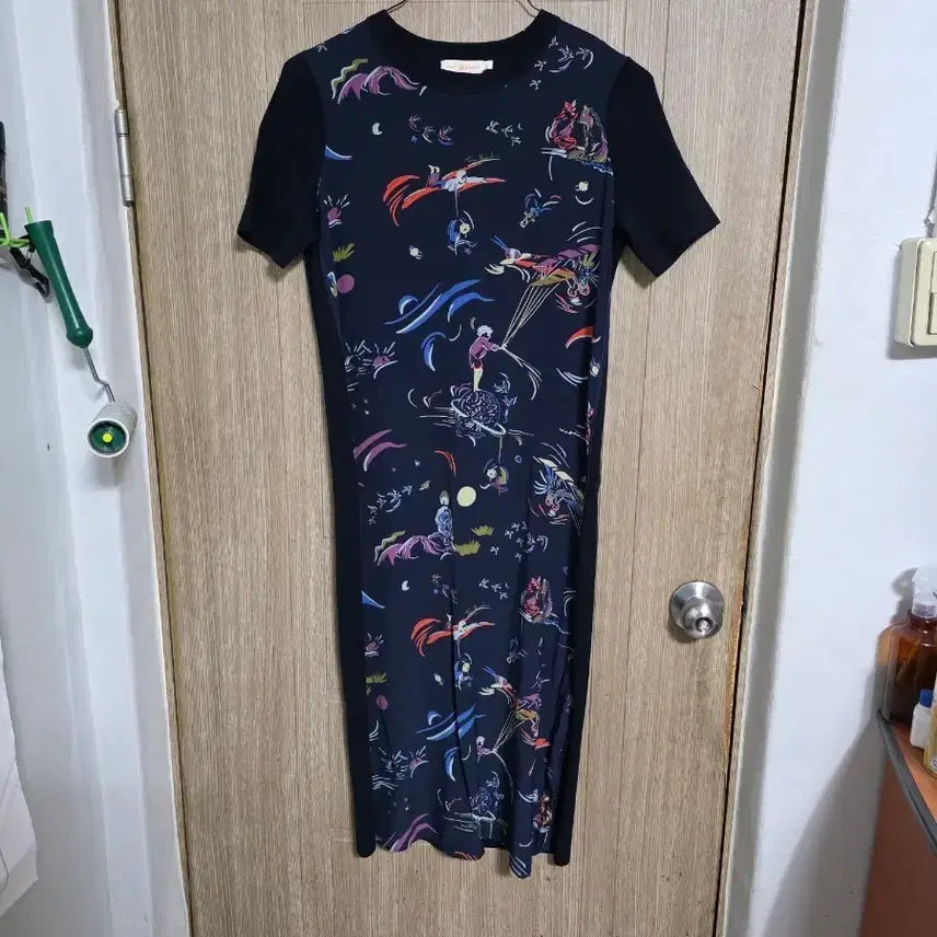 [SOLD OUT] 토리버치 프린트 반팔 원피스 블랙