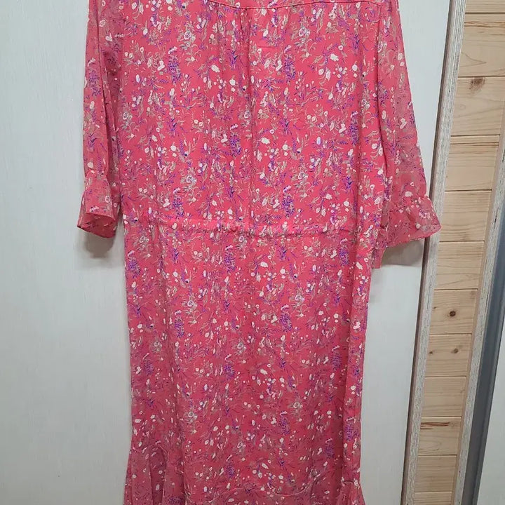 [SOLD OUT] 플라워 시폰 롱 원피스 진달래핑크라 고급져요:스판짱짱77 88