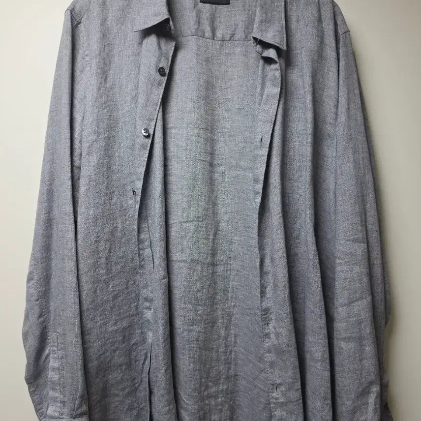 [BUNJANG] Theory Irving Linen Shirt / Theory 띠어리 그레이 린넨 셔츠