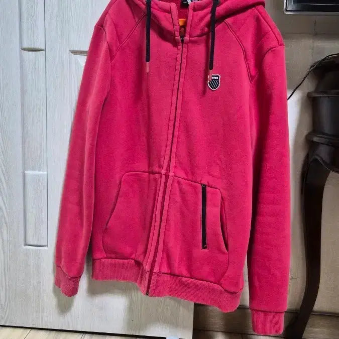 [BUNJANG] K-SWISS Red Full-Zip Hoodie / K-SWISS 케이스위스 빨간색 후드집업~교신ㅇㅋ