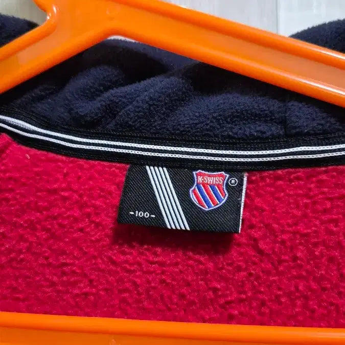 [BUNJANG] K-SWISS Red Full-Zip Hoodie / K-SWISS 케이스위스 빨간색 후드집업~교신ㅇㅋ