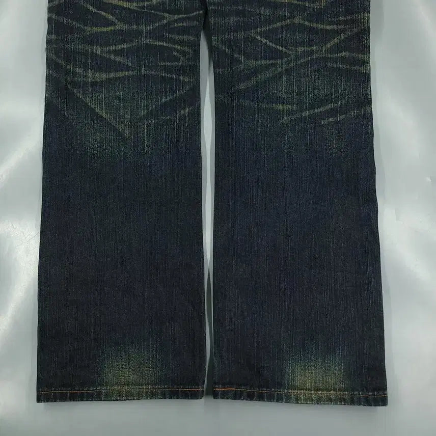 [BUNJANG] EDWIN 402XV JP 00s Dark Wash Street Jeans / EDWIN 에드윈 402XV JP 00s 진청 샌드워싱 스트릿 청바지 데