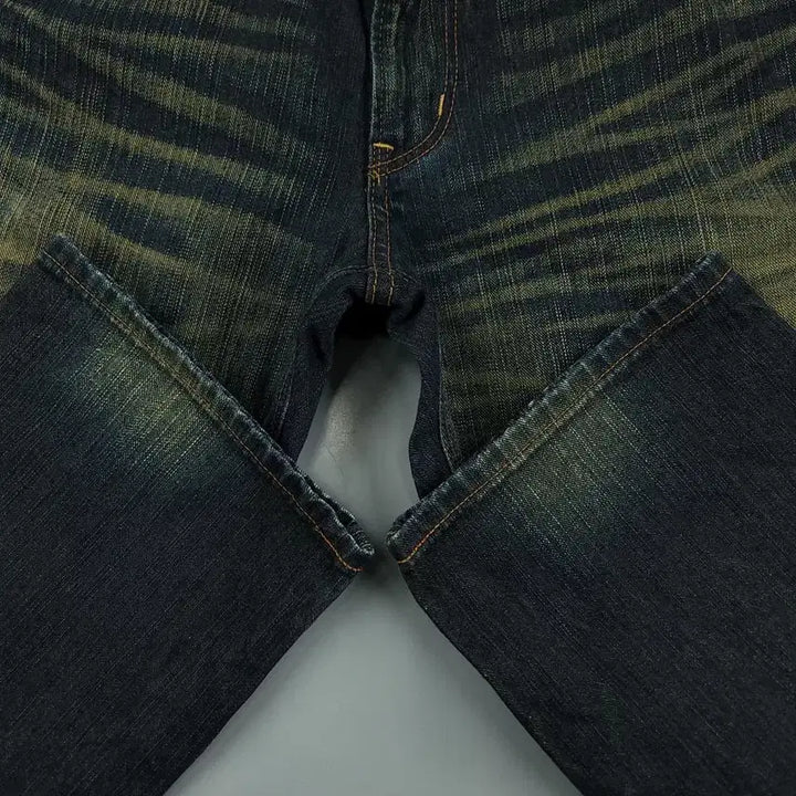 [BUNJANG] EDWIN 402XV JP 00s Dark Wash Street Jeans / EDWIN 에드윈 402XV JP 00s 진청 샌드워싱 스트릿 청바지 데