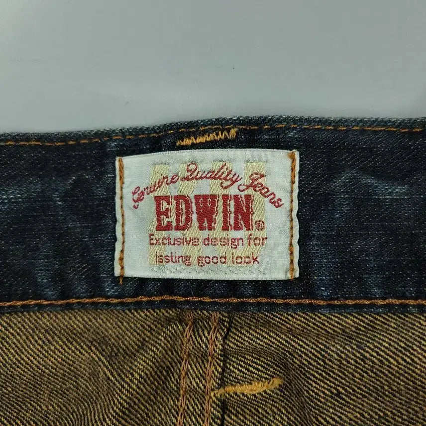 [BUNJANG] EDWIN 402XV JP 00s Dark Wash Street Jeans / EDWIN 에드윈 402XV JP 00s 진청 샌드워싱 스트릿 청바지 데
