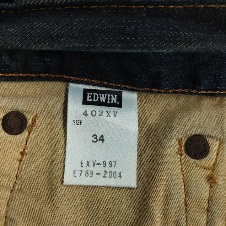 [BUNJANG] EDWIN 402XV JP 00s Dark Wash Street Jeans / EDWIN 에드윈 402XV JP 00s 진청 샌드워싱 스트릿 청바지 데