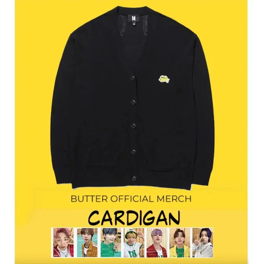 [BUNJANG] BTS Butter Black Cardigan M Size / (미개봉)BTS Butter 블랙 가디건 M 사이즈