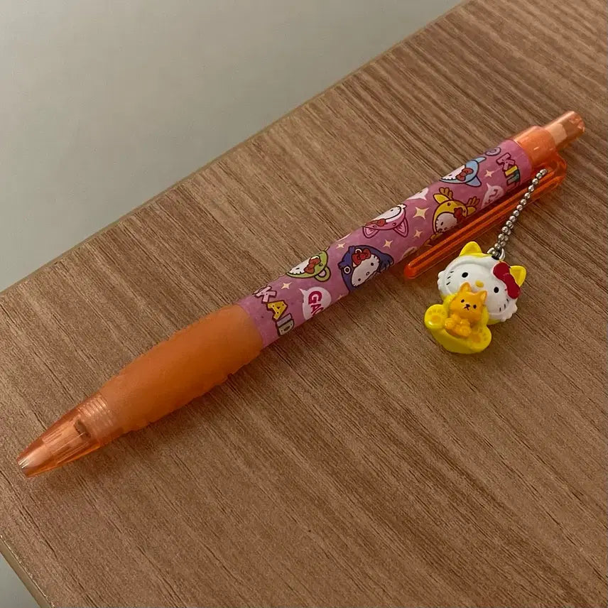 [BUNJANG] Hello Kitty Fox Keyring and Pen Set / 13년도 고전키티 샤프 헬로키티 여우 키링 키티 문구 펜