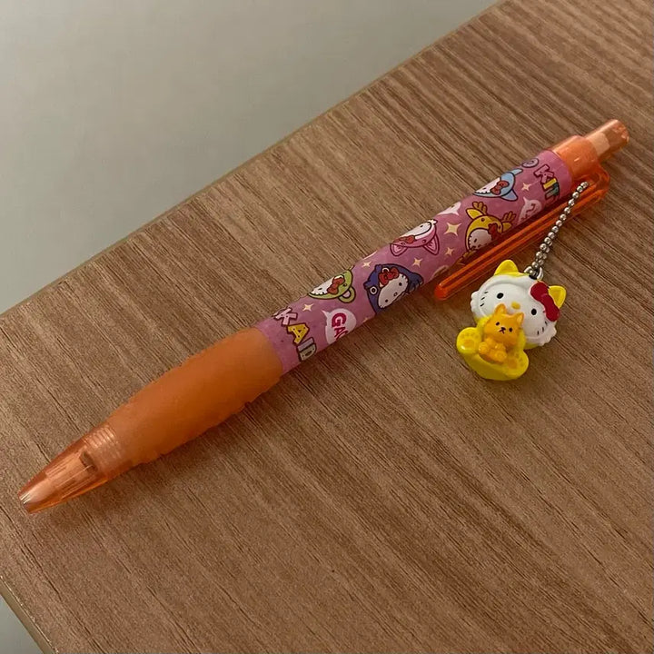 [BUNJANG] Hello Kitty Fox Keyring and Pen Set / 13년도 고전키티 샤프 헬로키티 여우 키링 키티 문구 펜