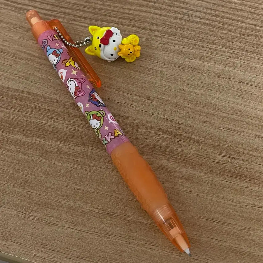 [BUNJANG] Hello Kitty Fox Keyring and Pen Set / 13년도 고전키티 샤프 헬로키티 여우 키링 키티 문구 펜
