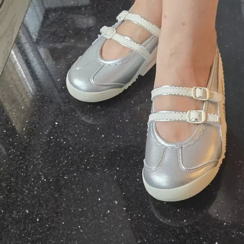 [BUNJANG] Onitsuka Tiger Mary Jane Silver/Beige Women&