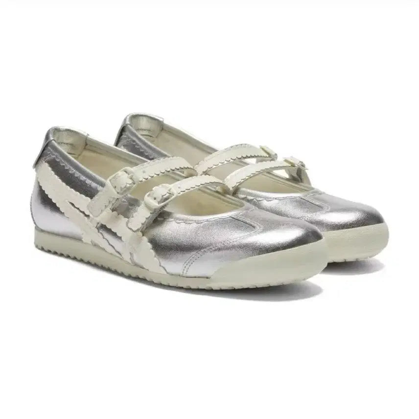 [BUNJANG] Onitsuka Tiger Mary Jane Silver/Beige Women&