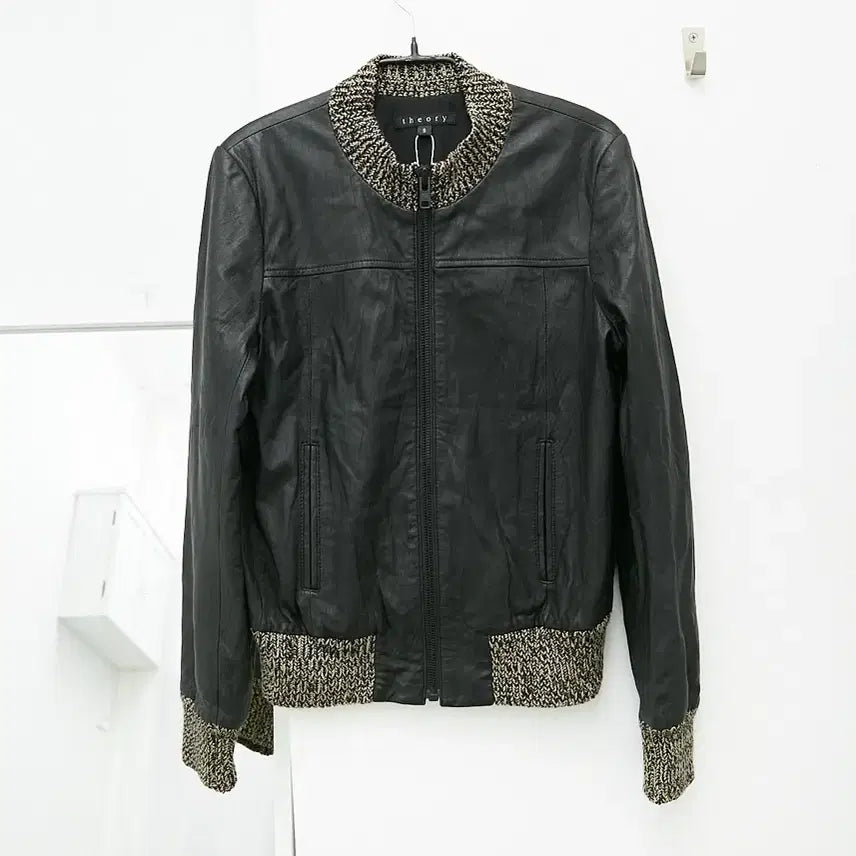 [BUNJANG] Theory Lambskin Bomber Jacket / 띠어리 램스킨 봄버 자켓