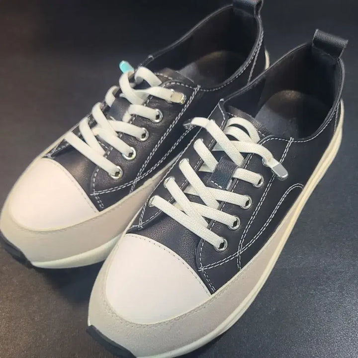 [BUNJANG] Suryo Soga Leather Canvas Sneakers / 슈리오 소가죽 키높이 스타 캔버스화 5cm 235