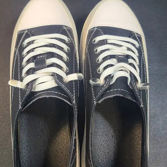 [BUNJANG] Suryo Soga Leather Canvas Sneakers / 슈리오 소가죽 키높이 스타 캔버스화 5cm 235