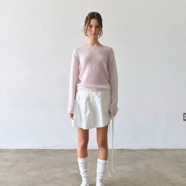 [BUNJANG] Lillycotts Dear Boat Neck Knit Lavender / lillycotts 릴리코츠 디어 보트넥 니트 라벤더