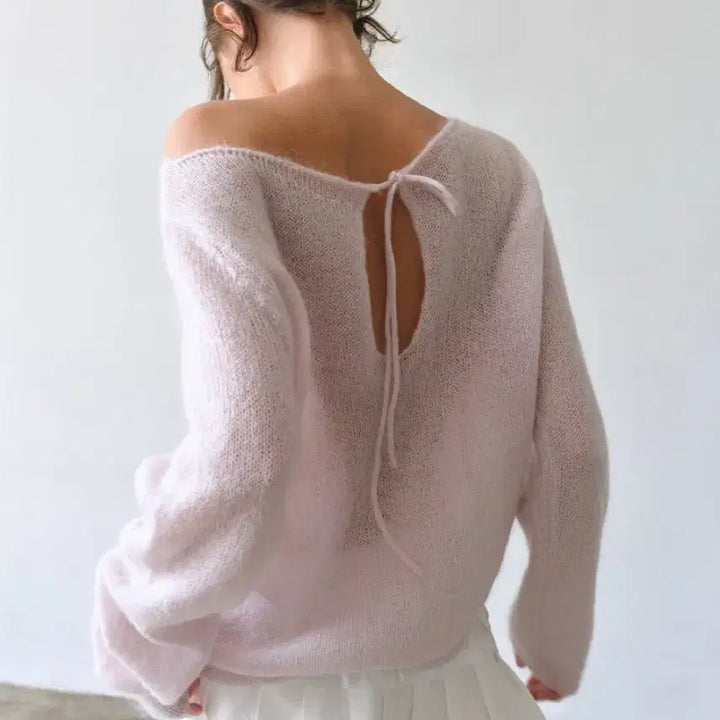 [BUNJANG] Lillycotts Dear Boat Neck Knit Lavender / lillycotts 릴리코츠 디어 보트넥 니트 라벤더