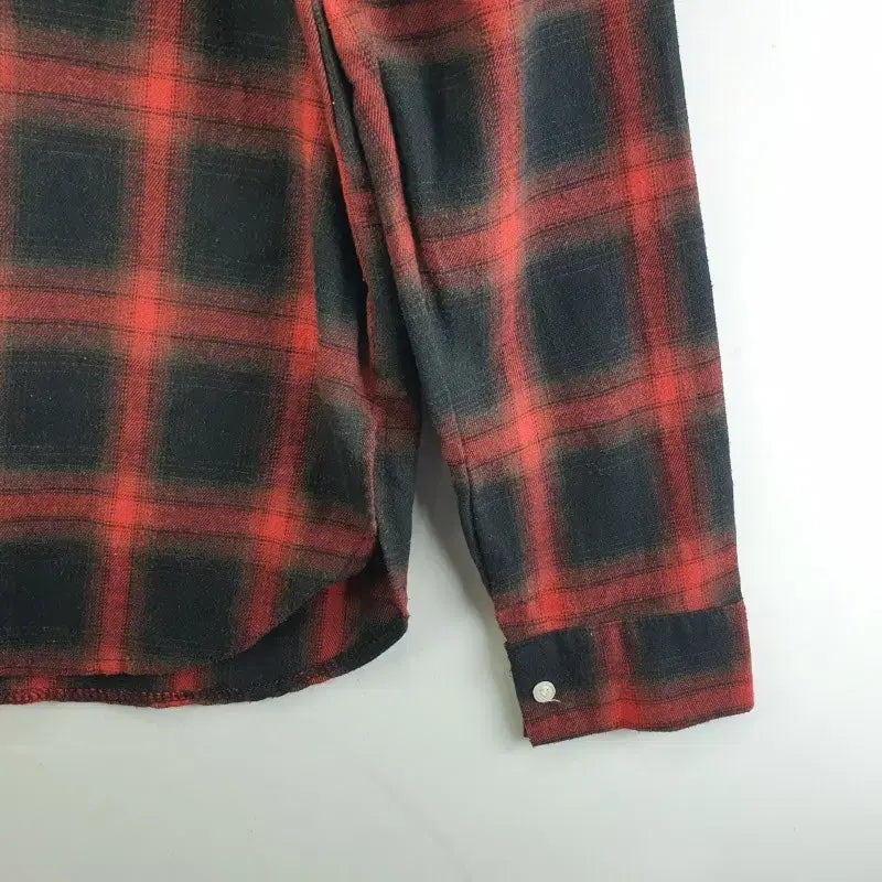 [BUNJANG] NamFree Checkered Hoodie / 남FREE 체크 후드 레드 M6372