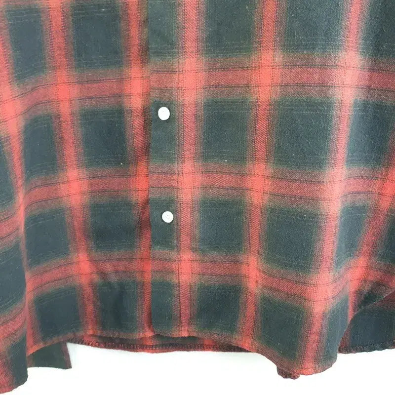 [BUNJANG] NamFree Checkered Hoodie / 남FREE 체크 후드 레드 M6372