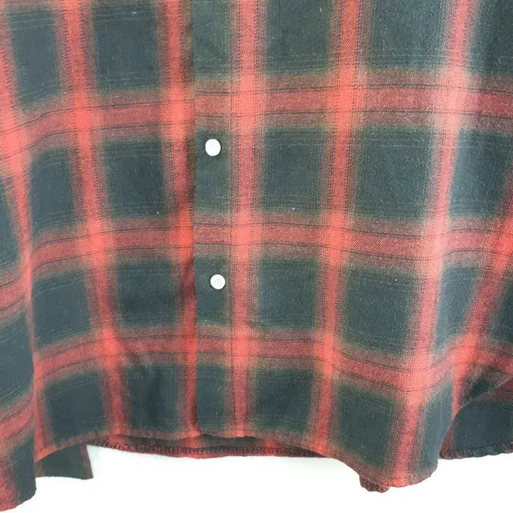 [BUNJANG] NamFree Checkered Hoodie / 남FREE 체크 후드 레드 M6372