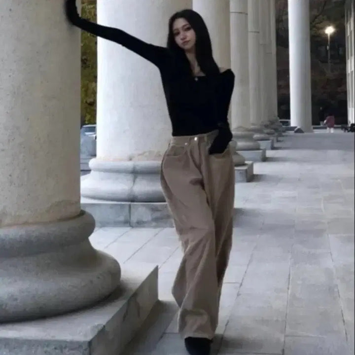 [BUNJANG] ootj Corduroy Wide Tucked Pants / ootj 코듀로이 핀턱 와이드 팬츠