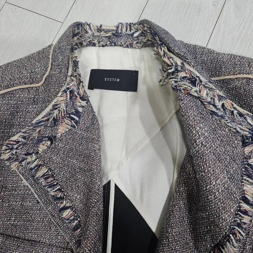 [BUNJANG] System Tweed Fringe Jacket - Size 55 / 시스템 트위드 프린지 자켓 55