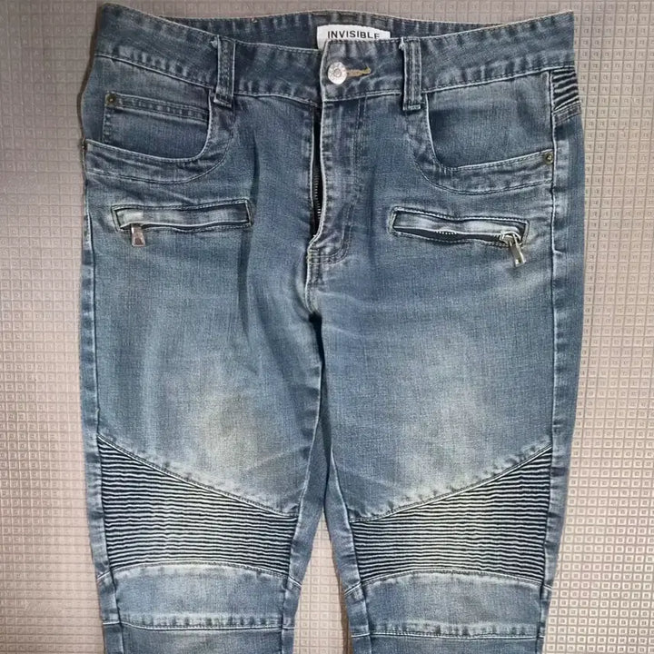 [BUNJANG] Invisible Premium Moto Jeans 34 Size / 인비저블 프리미엄진 모토진 34사이즈
