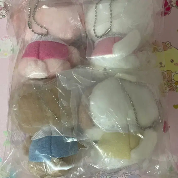 [BUNJANG] Miko Characters Gacha Chammy Mousse Soufflé Latte Plush Keychain Bundle Set (4 pieces) / (예약중)미코 캐릭터즈 가챠 캐미 무스 수플레 라떼 봉제인형 키링4개일괄