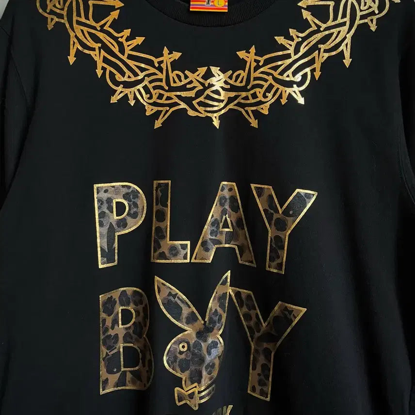 [BUNJANG] Playboy Vintage Tribal Leopard Long Sleeve Sweatshirt / Playboy 플레이보이 빈티지 트라이벌 레오파드 롱슬리브 스웻셔츠