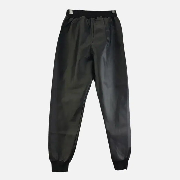 [BUNJANG] FREE Black Leather Pants / 여FREE 밴딩 가죽 바지 블랙 M6382