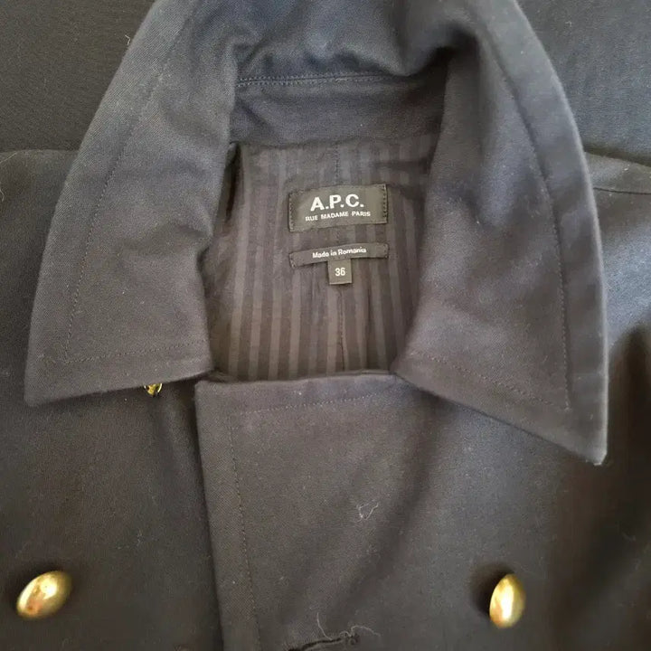 [BUNJANG] APC 아페쎄 여성 네이비코튼트렌치코트 36사이즈 / APC 아페쎄 여성 네이비코튼트렌치코트 36사이즈